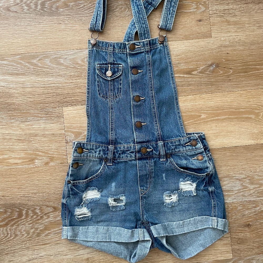 Jean short overalls